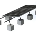 Montaje Para Panel Solar Riel "8" De 5400Mm, Epcom Para Modulos Con Espesor De 30-35Mm, Velocidad De Viento Max. 136Km/H (20° A 45°) Con Anodizado Negro, Vektor8Blk