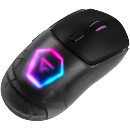 Mouse Inalambrico Game Factor Mow700 26.000Dpi/5 Botones/Carcasas Intercambiables/2.4G+Bt/Pixart 3395/Rgb/Negro