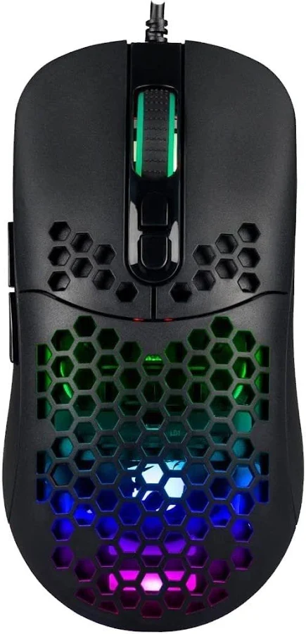 Mouse Gamer Mantis Yaguaret Gmmantisygt, 6400 Dpi/7 Botones/Rgb/USB, Color Negro
