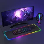 Mousepad Rgb-01, Xl/14 Modos De Iluminacion /7 Colores LED/Color Negro