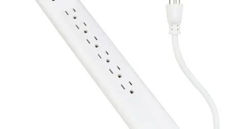 Multicontacto Steren 905-215/6 Salidas Verticales/Cable Extra Largo De 2.5M/Color Negro
