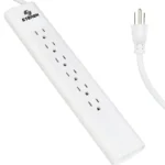 Multicontacto Steren 905-215/6 Salidas Verticales/Cable Extra Largo De 2.5M/Color Negro