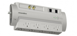 SUPRESOR DE SOBRETENCION PANAMAX SP8-AV/8 CONTACTOS/1125J/2X RJ-45/COLOR BLANCO