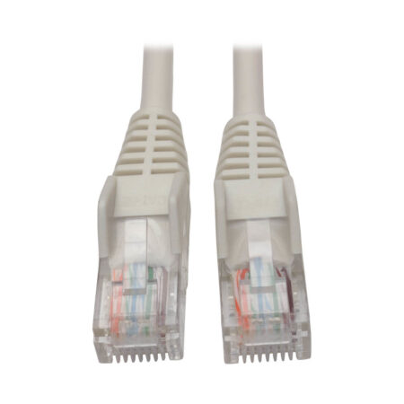 Cable Ethernet (Utp) Tripp-Lite N001-005-Wh, 1,52 M, Moldeado Snagless Cat5E 350 Mhz (RJ45 M/M), PoE – Blanco, 1.52 M 5 Pies