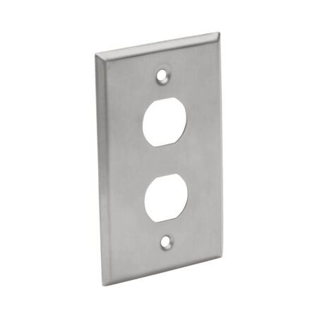 Placa Frontal De Ancho Sencillo De 2 Puertos Tripp-Lite N206-Fp02-Ind, Plata, Acero Inoxidable
