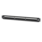 Panel De Parcheo Cargado De Conexiones Cat6 De 24 Puertos – Cumple Con PoE+ - 110 / Krone, 568A/B, RJ45 Ethernet, Instalación En 1U De Rack, Taa N252-P24