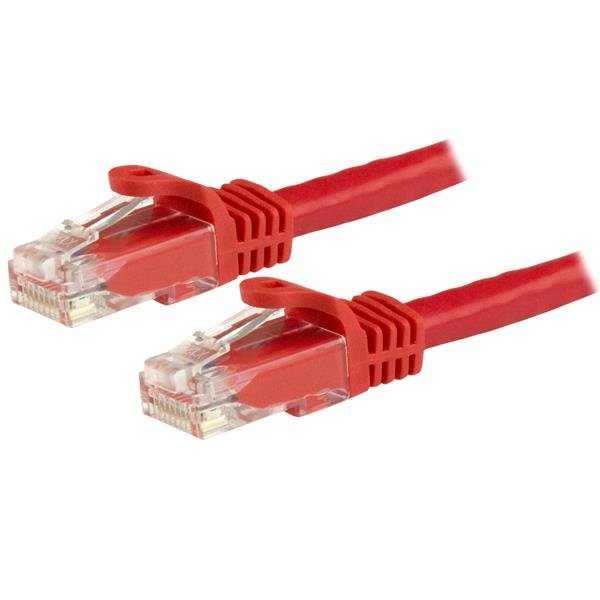CABLE DE RED GIGABIT CAT6 UTP DE 15M SNAGLESS ROJO            .