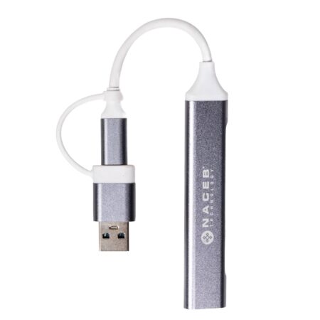 Naceb Hub USB-C/A A 4 Puertos 1Usb 3.0, 3Usb2.0 Na-0124
