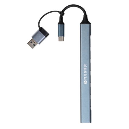 Naceb Hub USB-C/A A 7 Puertos 1Usb 3.0, 6Usb2.0 Na-0125