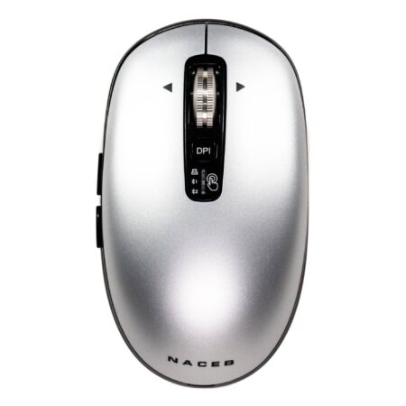 Mouse Inalambrico Naceb Slim Gris Na-0131G