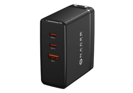 Naceb Cargador De Pared Gan USB-A + USB-C + USB-C 100W Na-0145