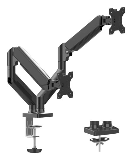 Brazo Articulador Para Dos Monitores Naceb (Na-0214), Brazo Articulador Para Dos Monitores Na-0214 Negro Dsa2102