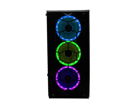 Gabinete Gamer Naceb Hydra Na-0602 Cristal Templado/Ventana/Rgb/Full-Tower/ATX/Negro