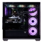 Naceb Gabinete Gamer Media Torre Cristal Templado, ATX, Microatx, Ventiladores 3 Frontales, 1 Posterior Argb, USB 3.0X2 HD Audio/Micrófono X1 Color Negro N