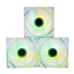 KIT DE 3 VENTILADORES NACEB TECHNOLOGY NA-0650B/3X120MM/ARGB/1400RPM/COLOR BLANCO