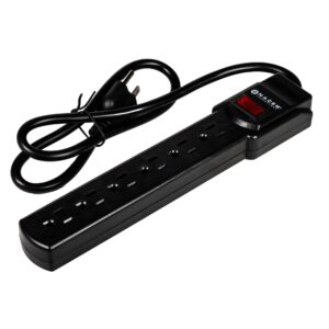 NACEB BARRA MULTICONTACTOS 6 SOCKET CON SWITCH NA-0706