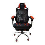 Silla Gaming Naceb Technology Na-0928, Gamer, Asiento Acolchado, Negro/Rojo