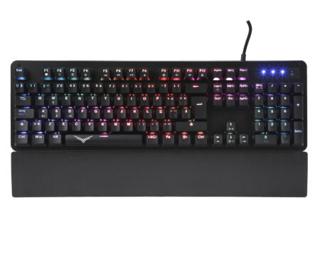 Teclado Gamer Mecanico Naceb Na-0944, Black Cobra, Rgb, Switch Red, Antighosting, Alambrico, Negro, Español