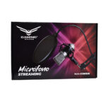 Microfono Streaming Naceb Alambrico, 20000 Hz, 3.5Mm/USB, Negro, Na-0953