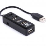 Hub USB Naceb Technology - USB, USB A, Negro