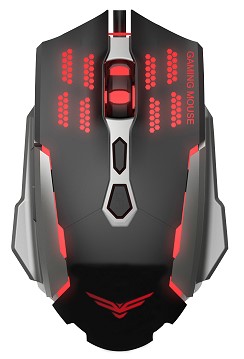 Mouse Gaming Naceb Technology Na-630 Alambrico/Izquierdo/USB/Negro, Plata