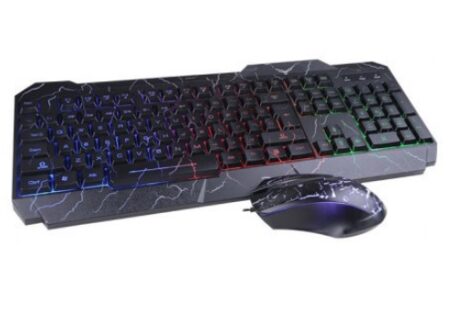Kit Teclado Y Mouse Gamer Naceb Na-633 Alambrico,USB, Retroiluminado, Negro