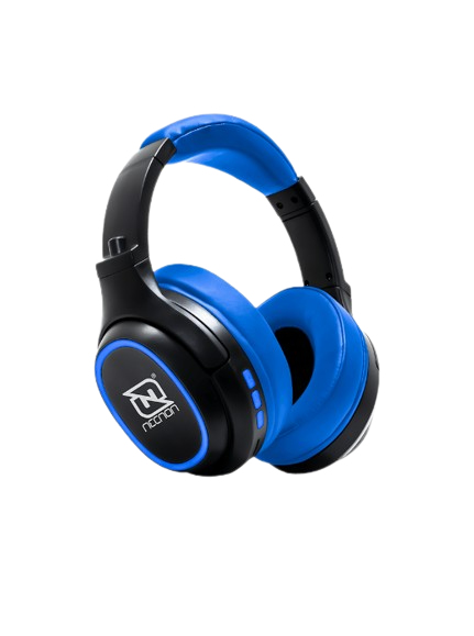 Audifonos Over-Ear Bluetooth Nbh-02 Simulacion Cancelacion De Ruido 3.5Mm Radio Fm Micro SD 3.5Mml Manos Libres Type C Azul