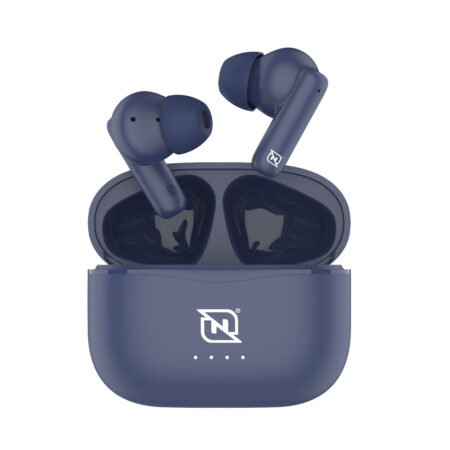 Audifonos In-Ear Ntws-103 Bluetooth 5.3 Tws Super Bass Manos Libres Hasta 5 Hrs De Duración, 4 Indicadores De Carga En Dock, Azul