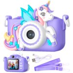 Camara Digital Infantil Necnon Ncd-Kids2 Unicornio Morado 40Mp/IPS/2"/4X Zoom/Flash/Fotos Y Videos 30Fps HD/Nbckn405Um