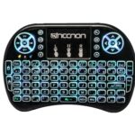 Control Remoto Nrc-01 Touch Pad Teclado Qwerty LED 7 Colores Recargable Tv Smartphone Tv Box Negro