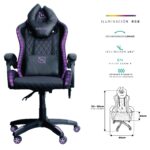 Silla Gamer Necnon Rgb Nsg-Rgb1/Inclinacion 145°/Clase 4/140-150Kg/Cojin Lumbar-Cabeza/Negro-Rosa/Nbsgr133Rg