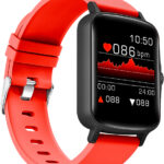 Smartwatch 1.44 Touch IP67 Bt Android/Ios Notificaciones Localizador Calorias Podometro Oxigeno Presion Art. F Cardiaca 72H Negro-Rojo -