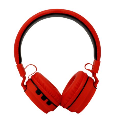 Diadema Audifono Inalambrico Necnon Nbh-05/Bluetooth/300Mah/3.5Mml/Radio-Fm/Memoria-Tf/Manos Libres/Color Rojo, Ncab050200