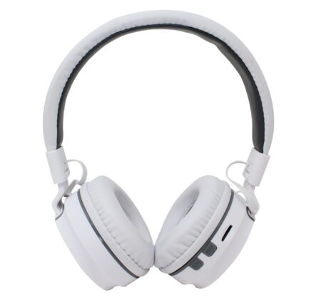 Diadema Audifono Inalambrico Necnon Nbh-05/Bluetooth/300Mah/3.5Mml/Radio-Fm/Memoria-Tf/Manos Libres/Color Blanco, Ncab051200