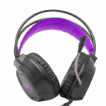 Audifonos Headset Gaming Over-Ear Nbhg Kimera Rgb Alambrico 3.5Mm USB Pc Consolas Celular Microfono Flexible Inc Adaptador Fucsia