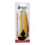 Cutter Plástico Nextep Ne-178Ms Grande Navaja De 18Mm Alma De Metal Y Perilla De Seguridad -