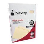 Caja C/100 Piezas De Folders Nextep Ne-011 Tamaño Oficio/Manila