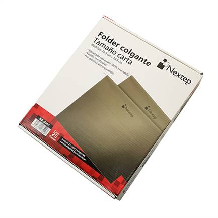 Caja C/25 Piezas De Folder Colgante Nextep Ne-014C Tamaño Carta/Verde