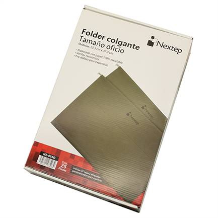 Folder Colgante Económico Nextep Ne-014O Color Verde Con 25 Piezas Tamaño Oficio –