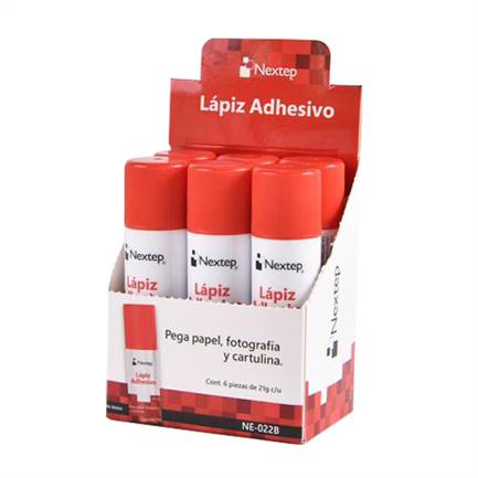Caja C/6 Piezas De Lapiz Adhesivo Nextep Ne-022B De 21 Gramos C/U