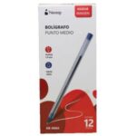 Bolígrafo Nextep Ne-060A 1000 0.0 Color Azul 1Mm C/12 Barril Trasparente Contenido Por Master 120 Piezas -
