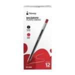 Caja C/12 Piezas De Boligrafos Nextep Ne-060R De 1Mm/Rojo