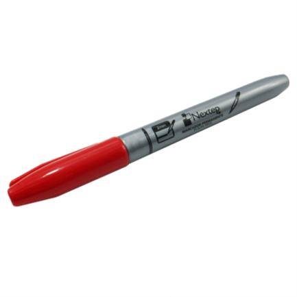 Caja C/12 Piezas De Marcadores Permanentes Nextep Ne-071 De 2Mm/Punto Fino/Rojo