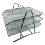 Charola Organizadora Nextep Ne-162P De Malla Metalica/Con 3 Niveles/Para Tamaño Oficio/Plata