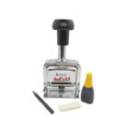 Foliador Nextep Ne-168 Acero/8 Digitos/Tinta Negra/2 Almohadillas/Ajustador De Plastico
