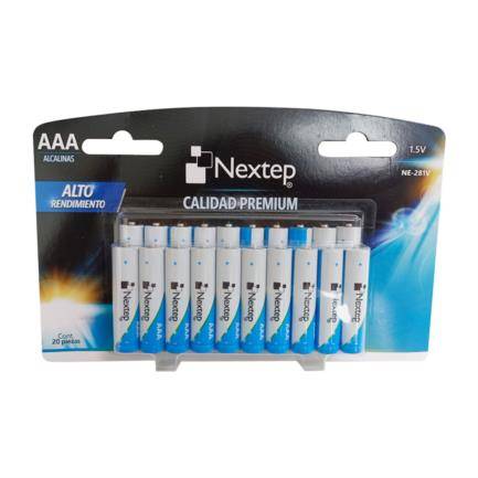 Paquete C/20 Pilas Alcalinas “Aaa” Nextep Ne-281V Lr03/1.5V