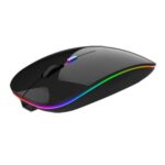 Mouse Inalambrico Nextep Ne-412N Delgado/Silencioso/Rgb/1600 Dpi/Recargable/Color Negro