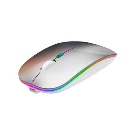 Mouse Inalambrico Nextep Ne-412P Optico/1600Dpi/Rgb/Color Plata