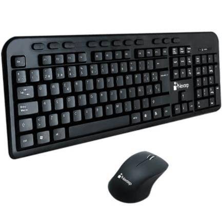 Kit De Teclado Y Mouse Inalambrico Nextep Ne-415 USB Negro