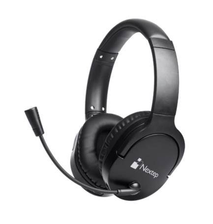 Diadema Audifono C/Microfono Inalambrico Nextep Ne-424 Bluetooth Color Negro, Recargable
